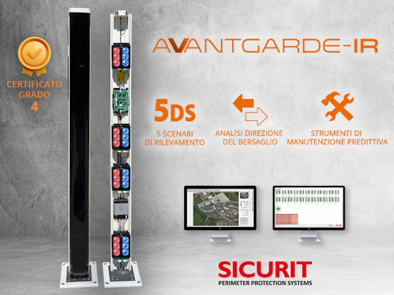 A secsolutionforum 2026 SICURIT-PPS con la barriera IP a Raggi Infrarossi bidirezionali certificata Grado 4